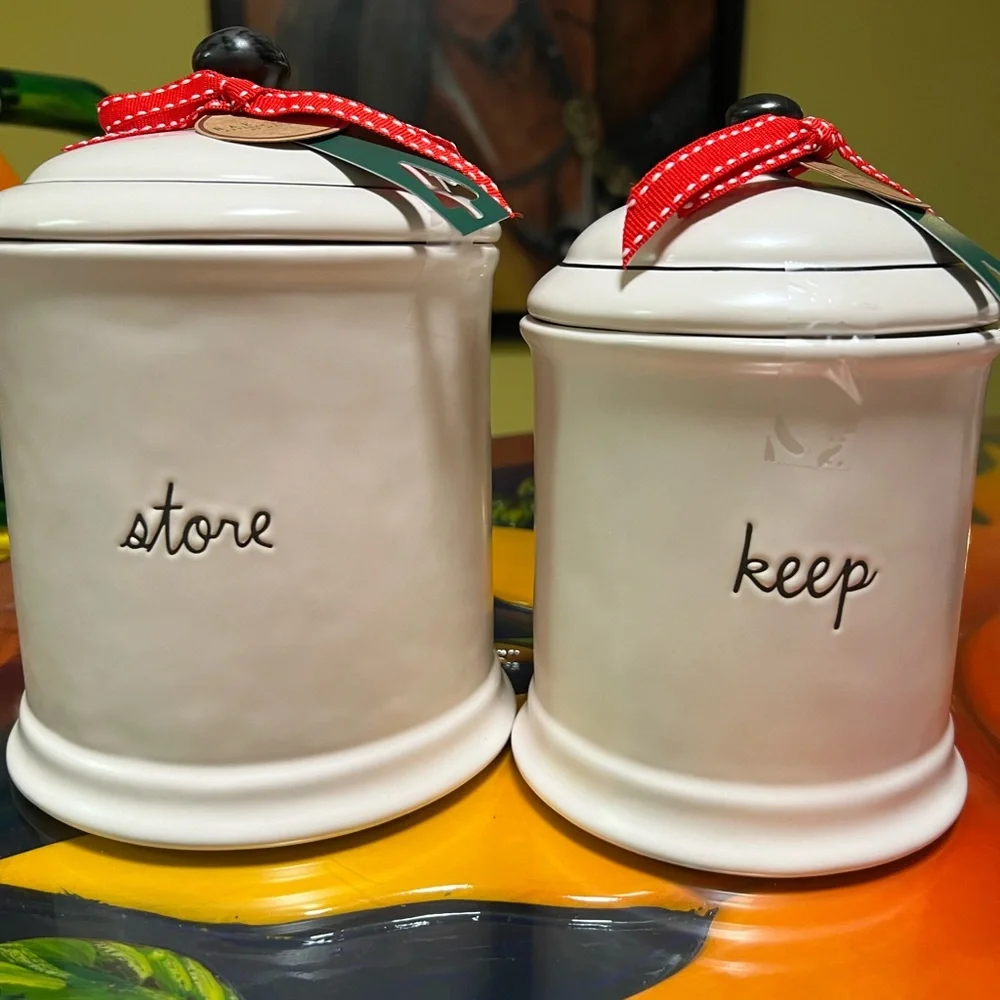 Set of two new Rae Dunn canisters - Picture 1 of 8